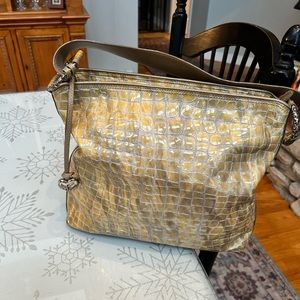Croco Embossed Brighton Bag EUC